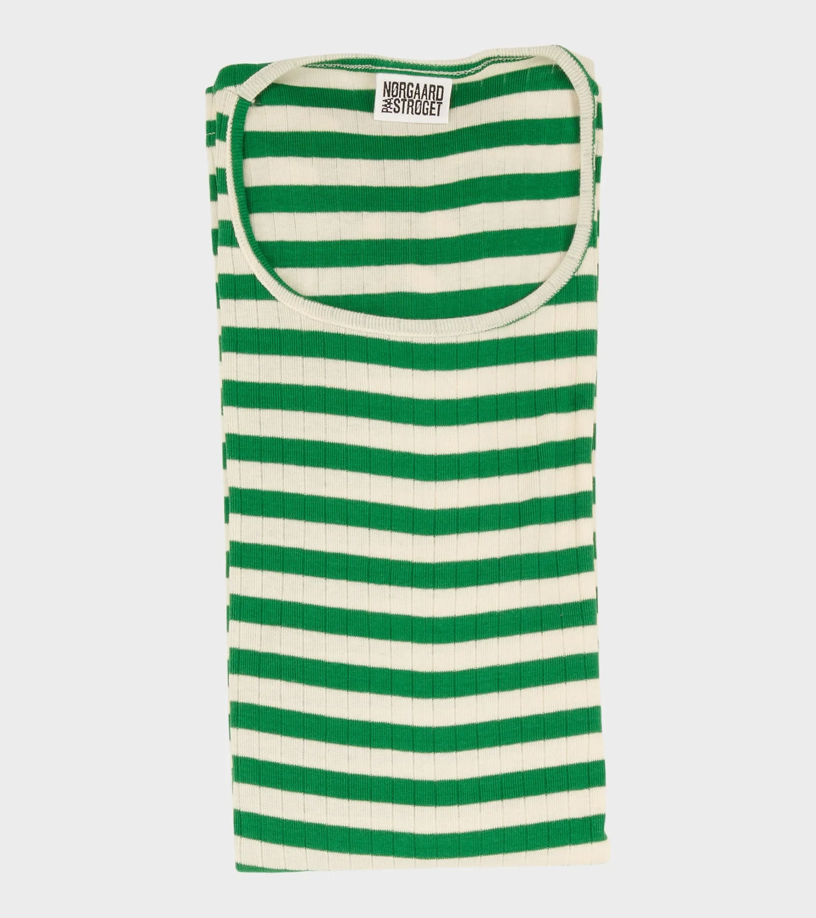 101 Rib Apple Green/Ecru
