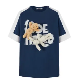 13DE MARZO Hook & Loop Logo T-Shirt (Navy)