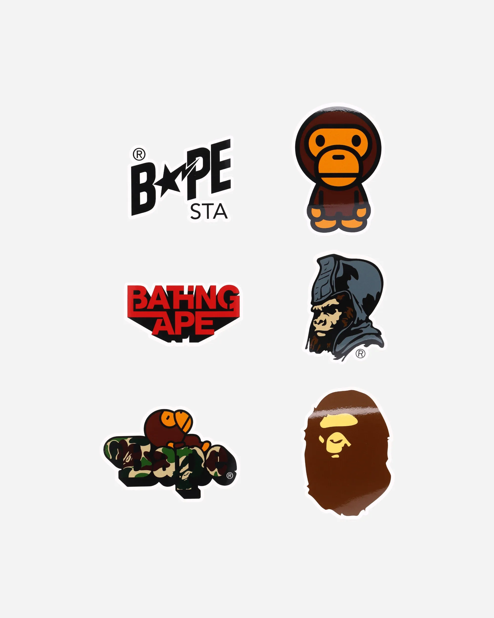 BAPE Sticker Set Multicolor