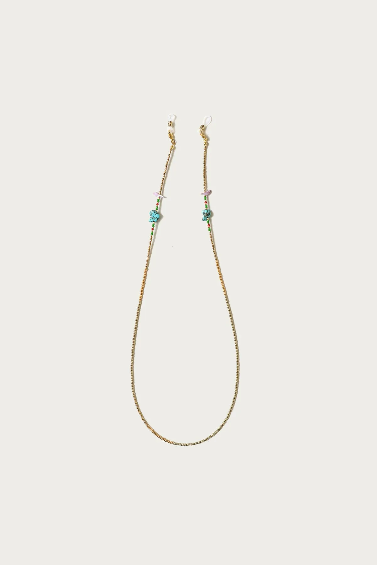 Beads Eyeglass Holder Strap - Gold