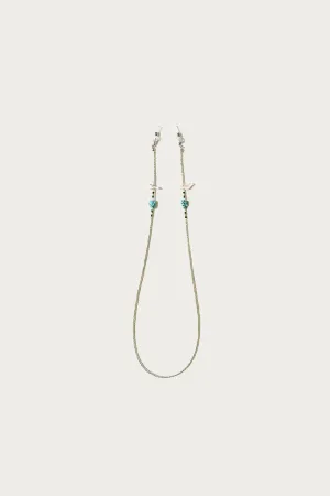 Beads Eyeglass Holder Strap - Silver