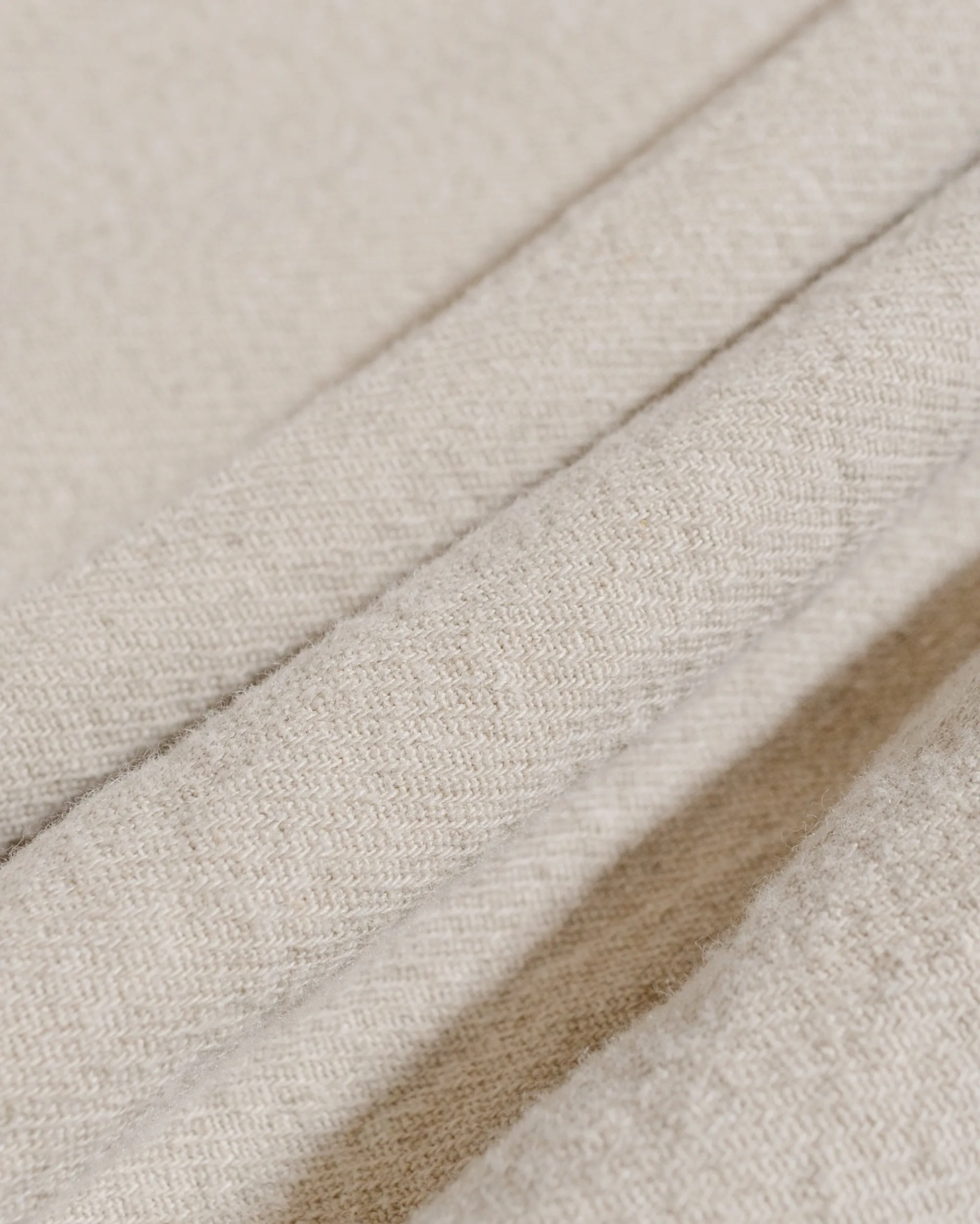 Beams Plus 2Pleats Relax Trousers Linen Cotton Natural