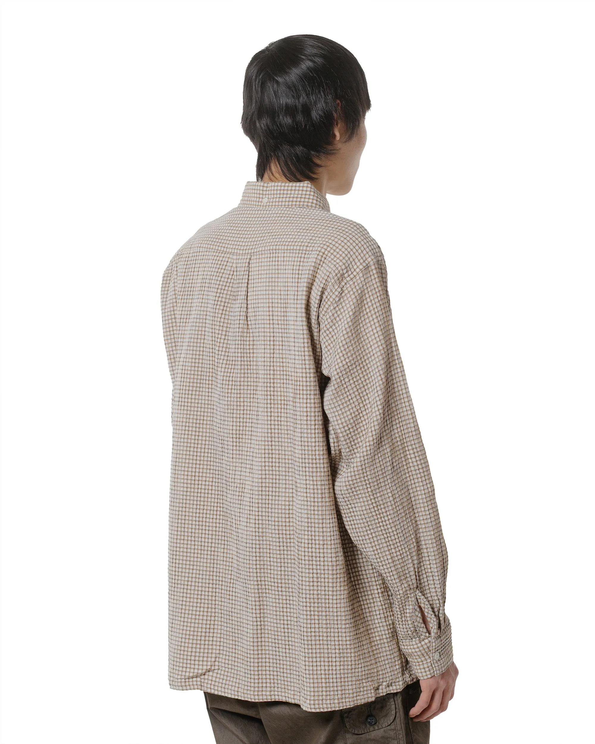 Beams Plus Open B.D. Plaid Beige