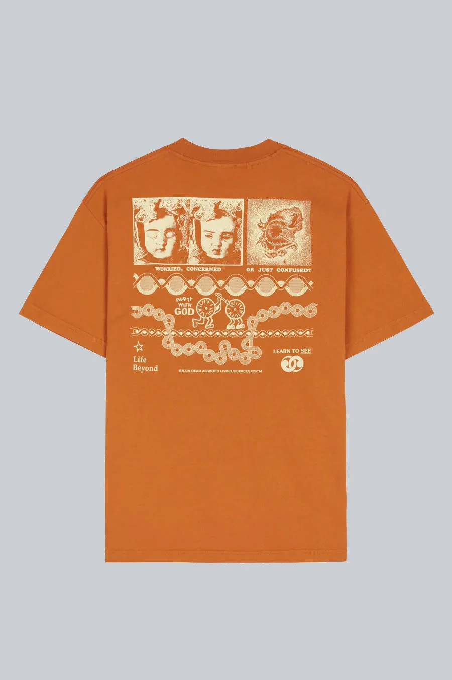 BRAIN DEAD LIFE BEYOND T-SHIRT NUTMEG