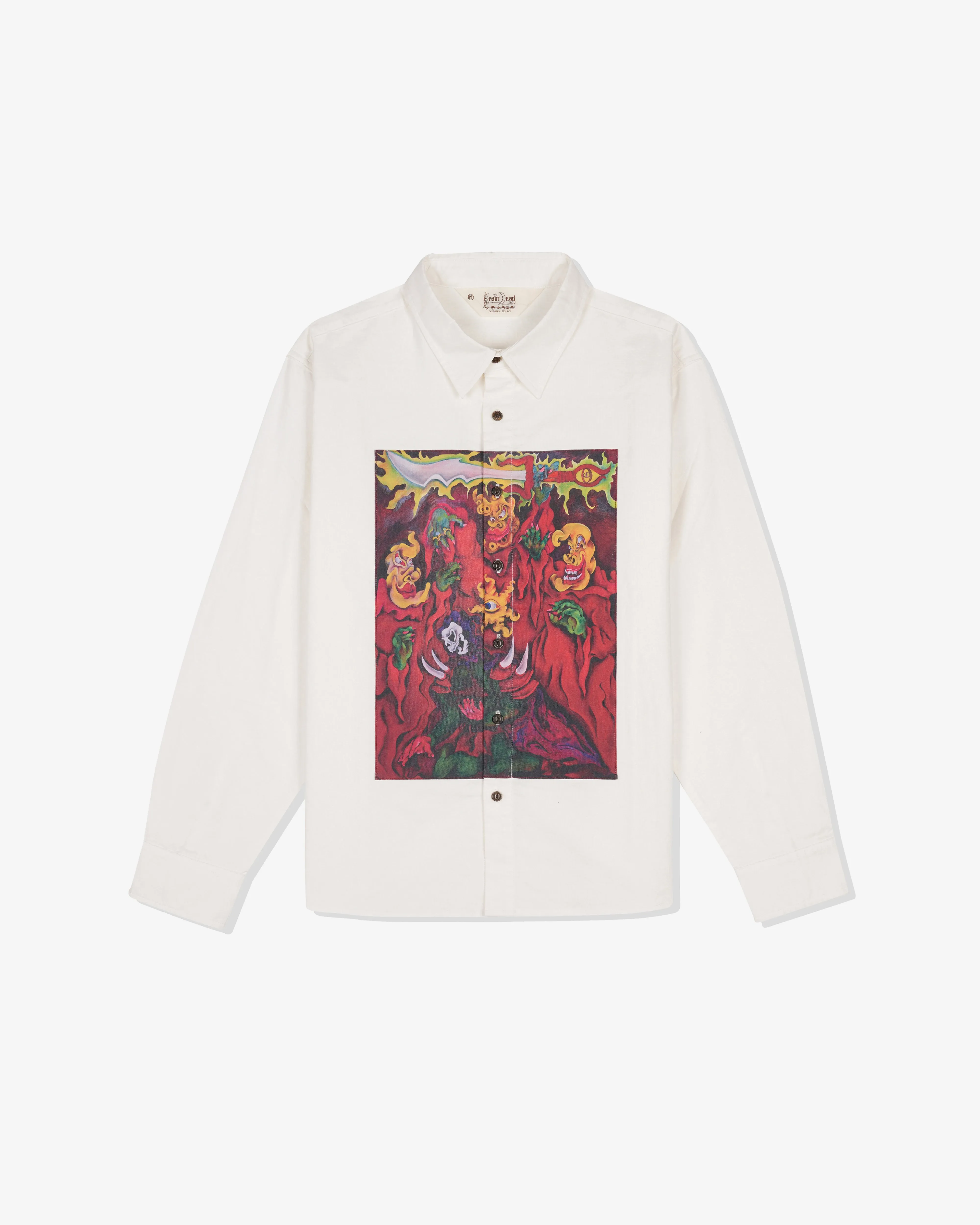 Brain Dead - Men's Mythic Star Oxford Shirt - (White)