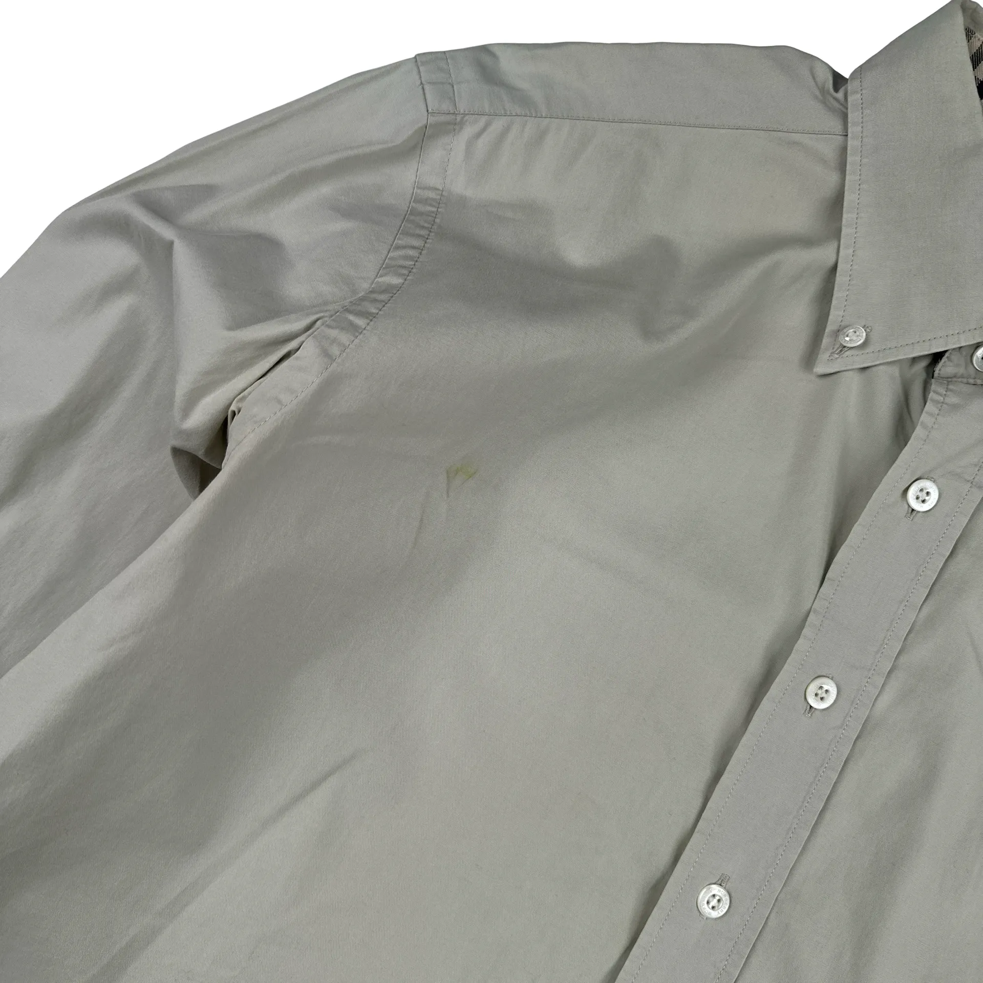 Burberry Grey Button Up Shirt - Large