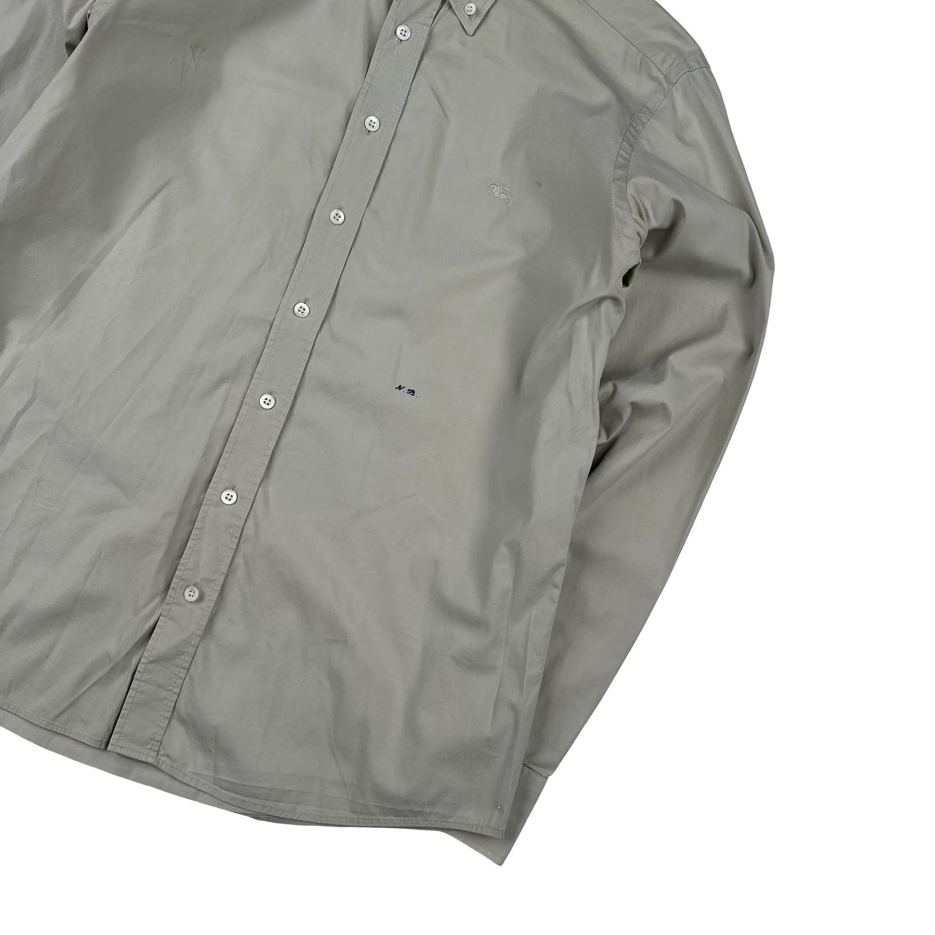 Burberry Grey Button Up Shirt - Large
