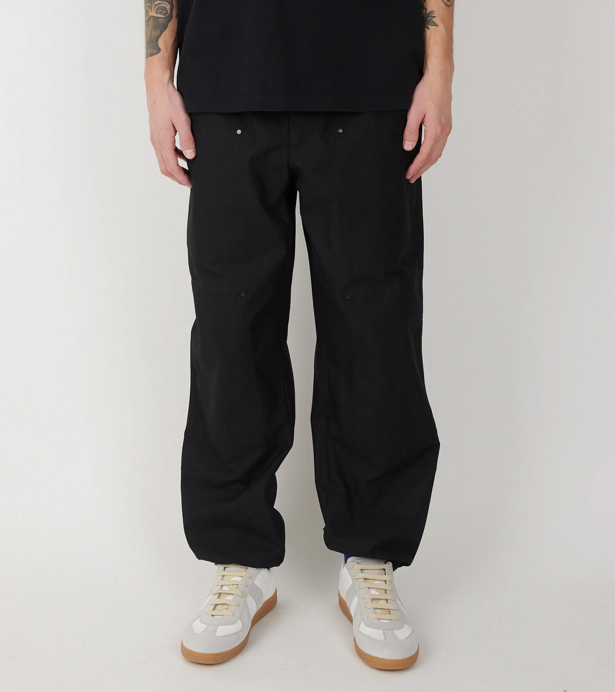 Canvas Track Pants Black