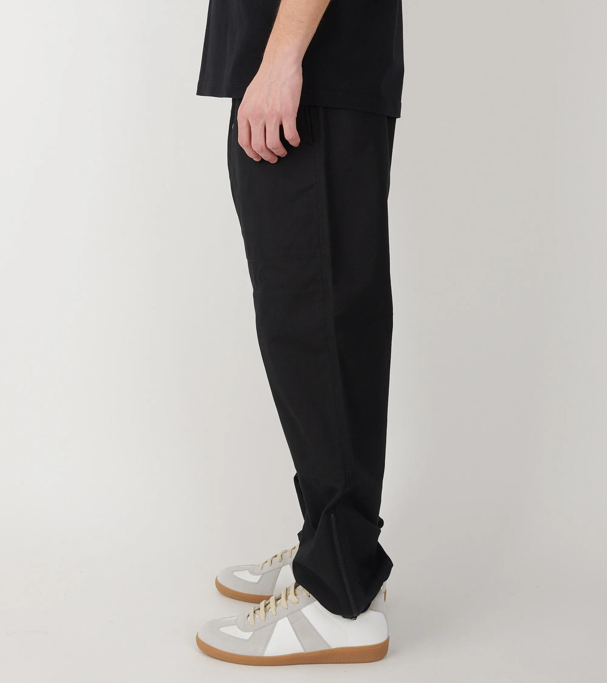 Canvas Track Pants Black