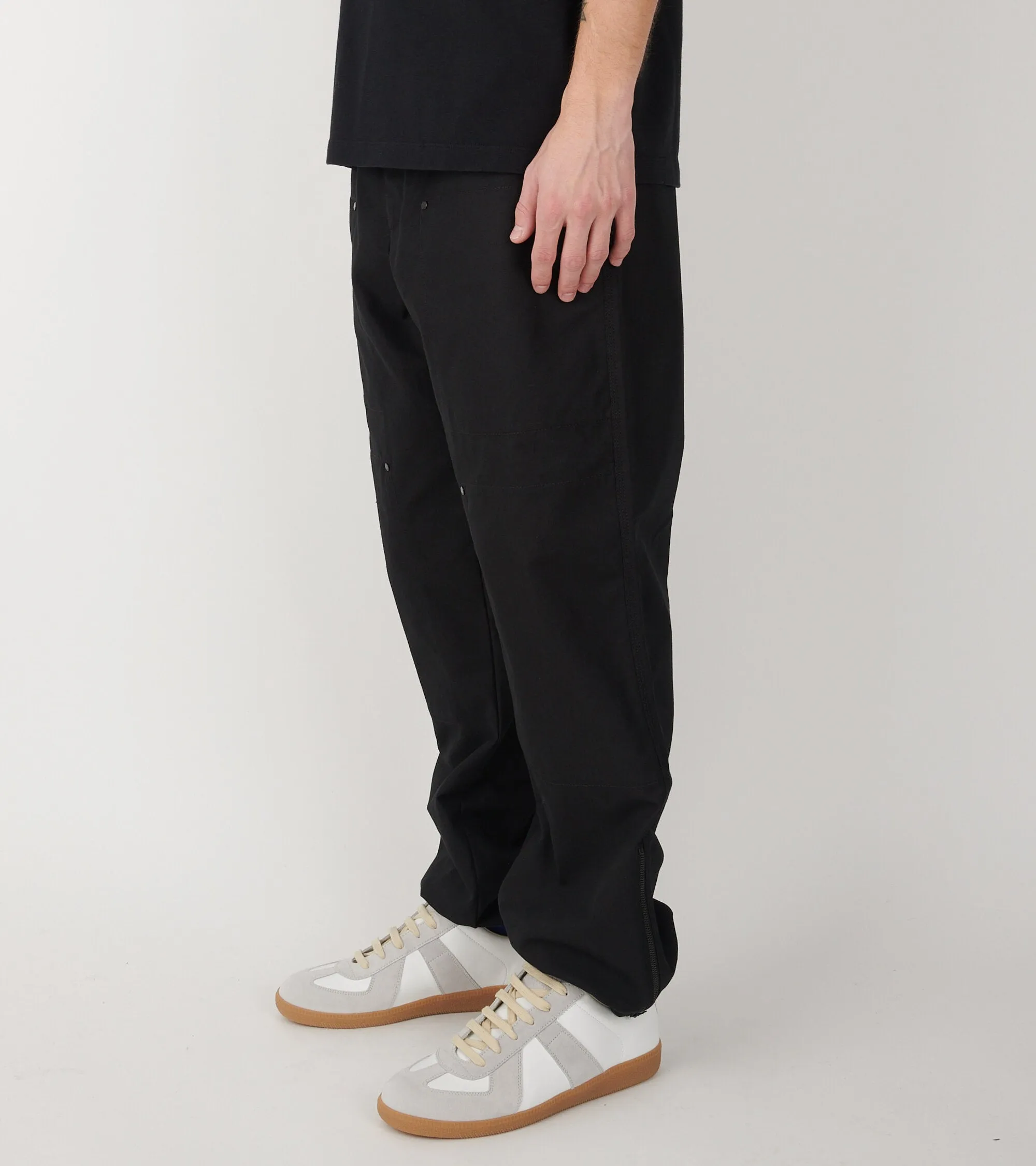 Canvas Track Pants Black