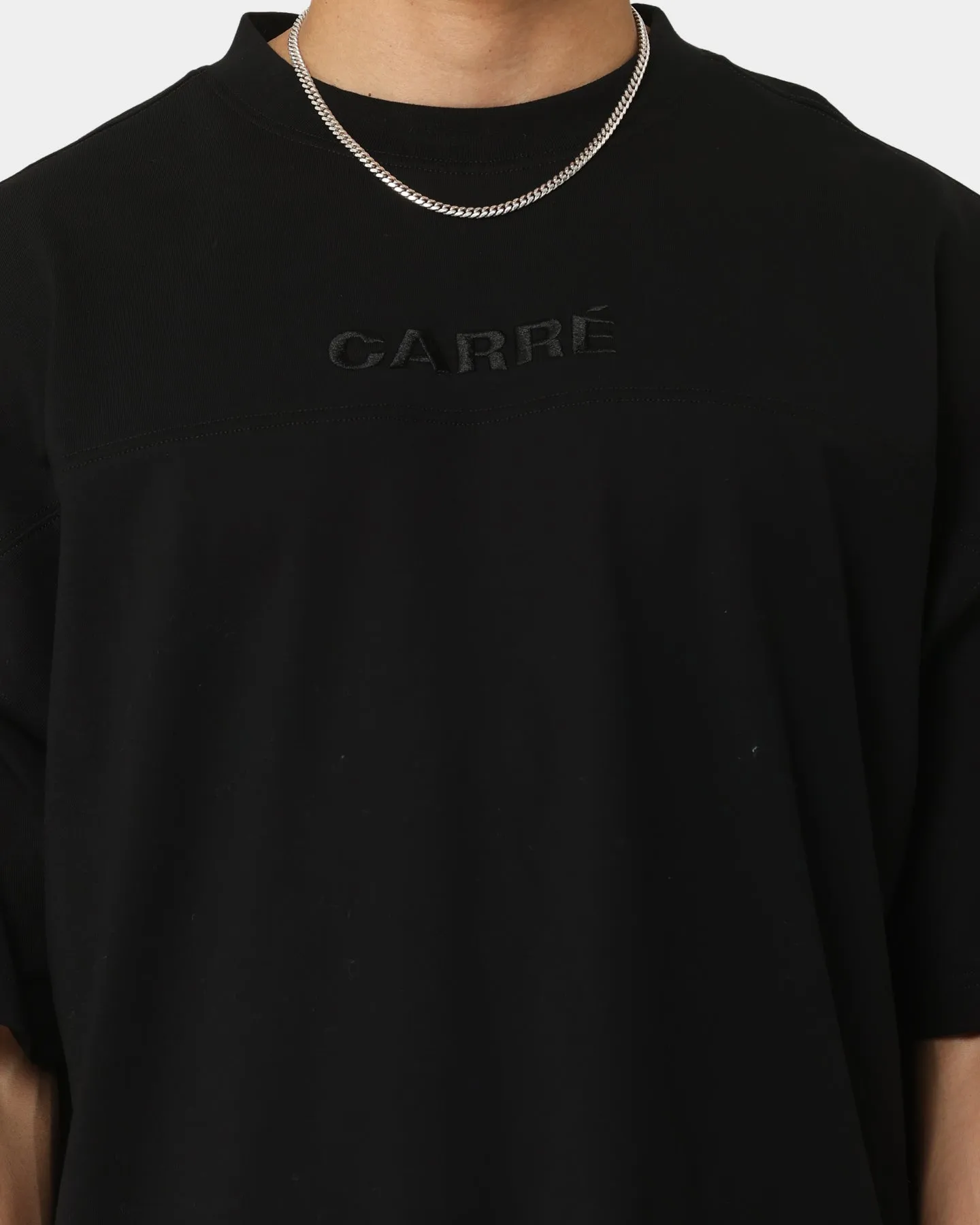 Carr Grid Iron Oversized T-Shirt Black