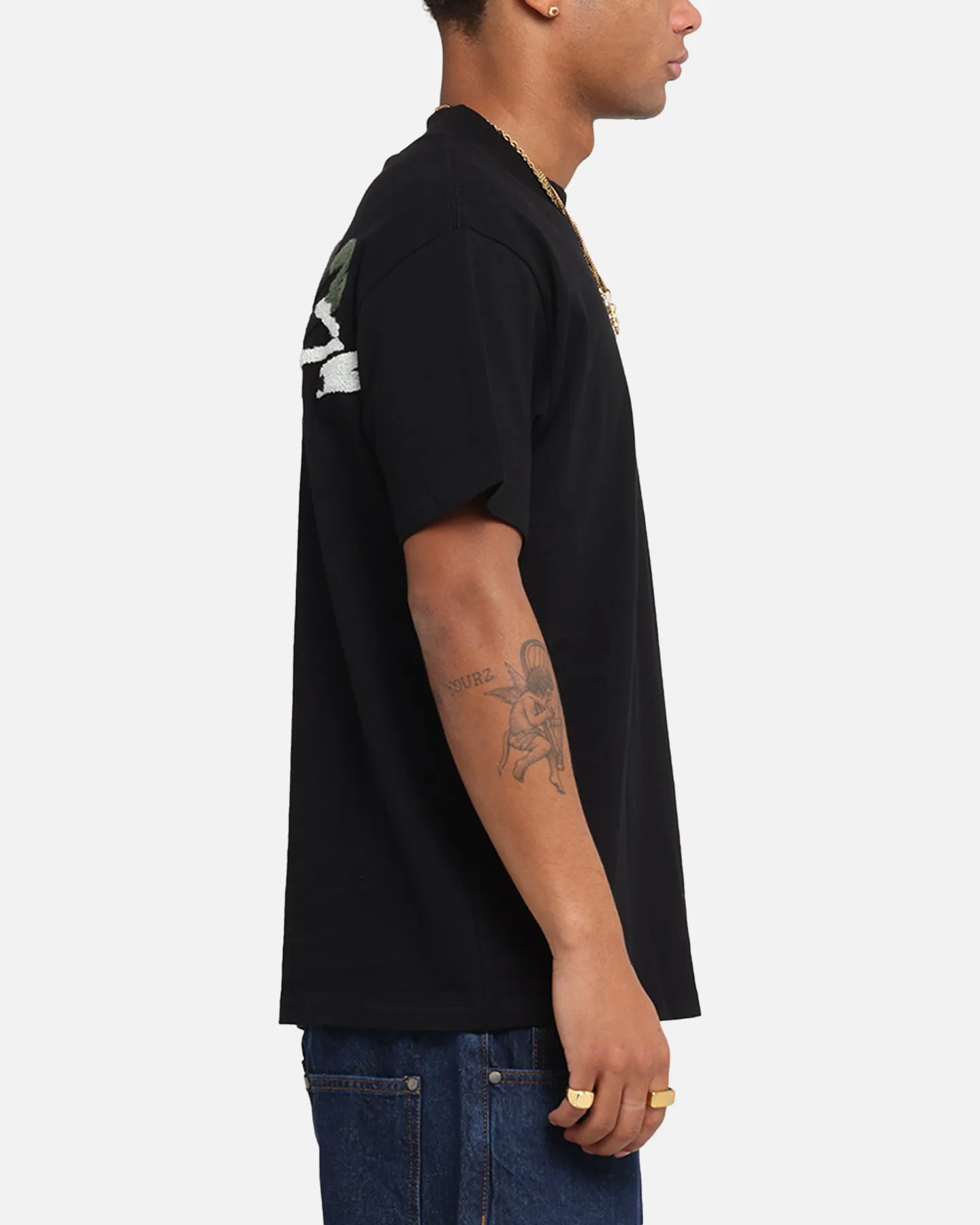 Carre Tag Mockneck T-Shirt Black
