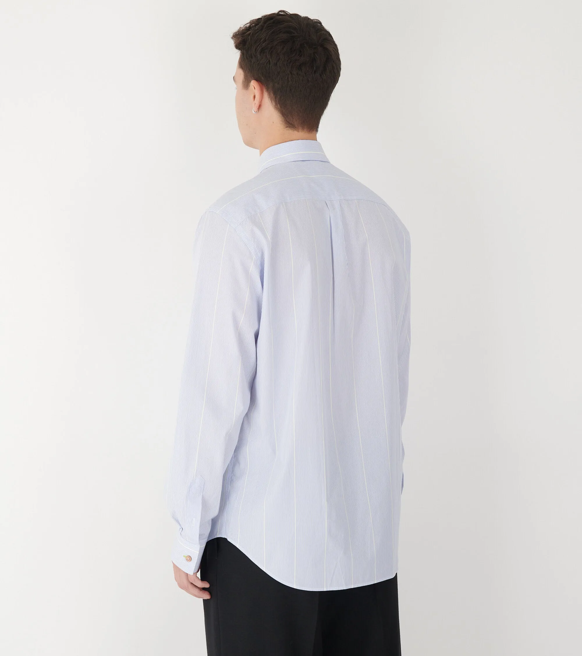 Casual Fit Striped Shirt Light Blue/White