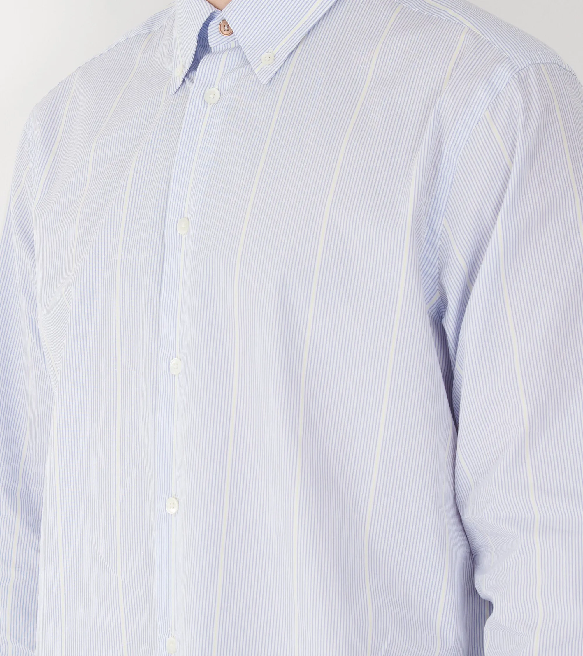 Casual Fit Striped Shirt Light Blue/White