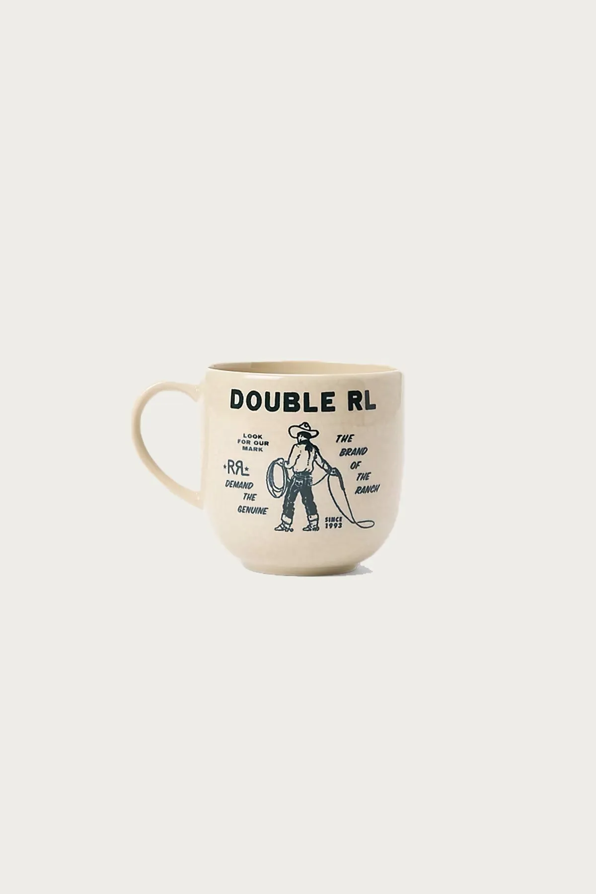 Double RL Logo Mug - Cream/Black