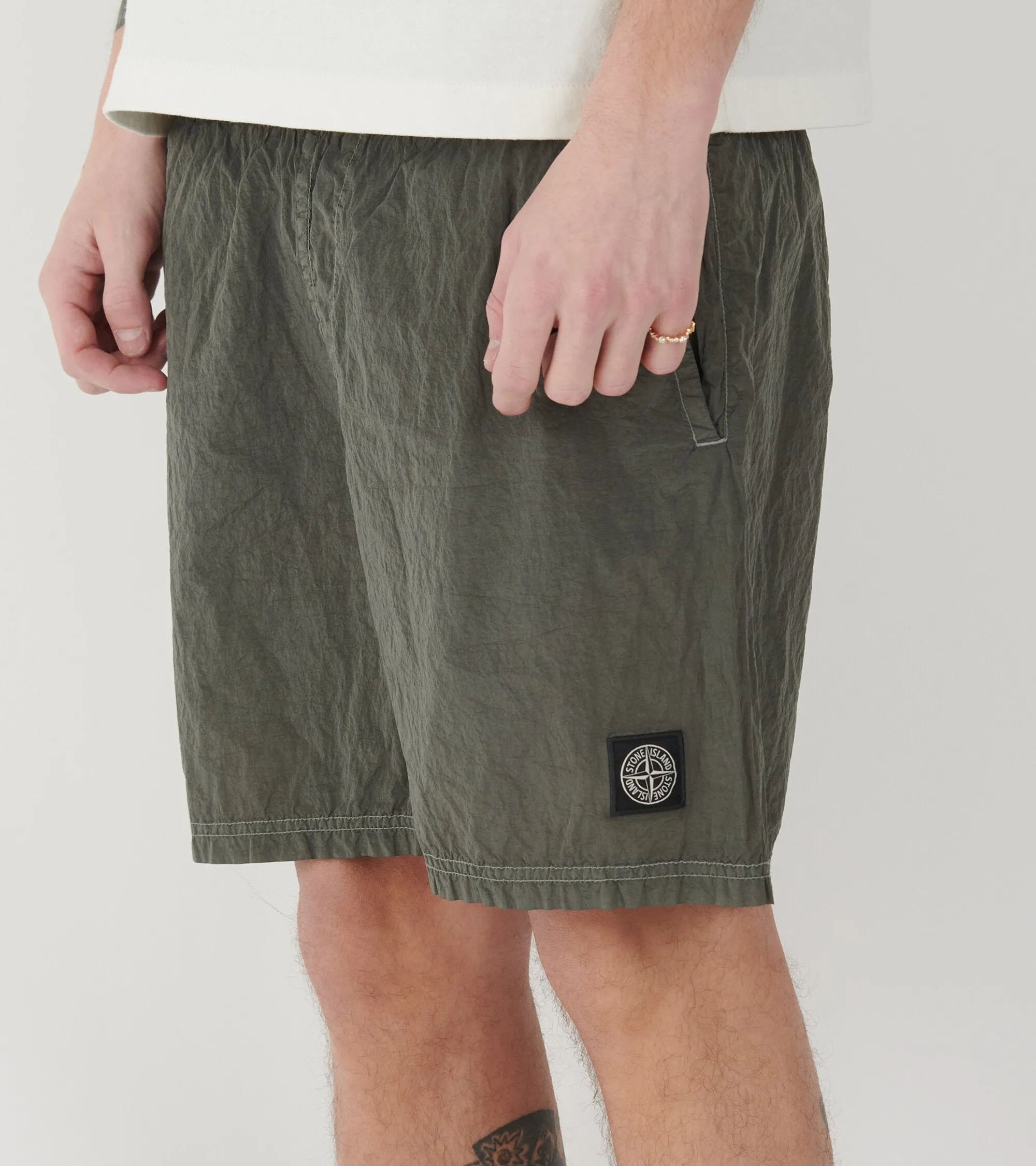 Econyl Nylon Swim Shorts Dark Grey