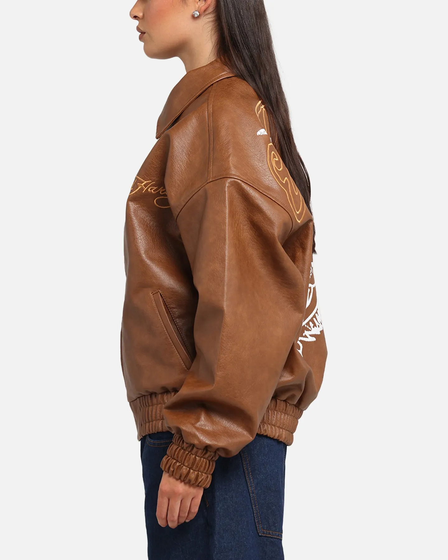 Ed Hardy Eagle Jacket Brown