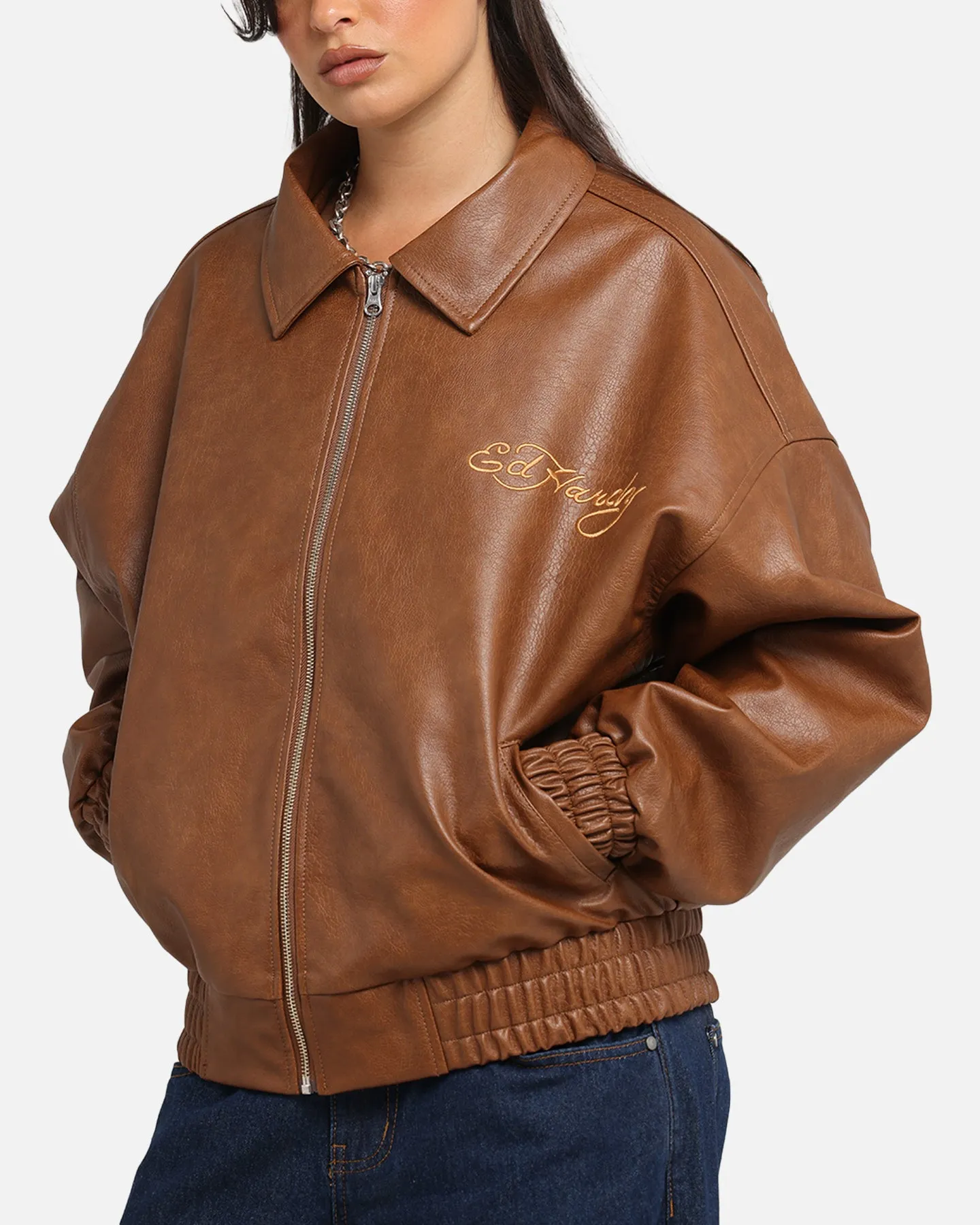Ed Hardy Eagle Jacket Brown