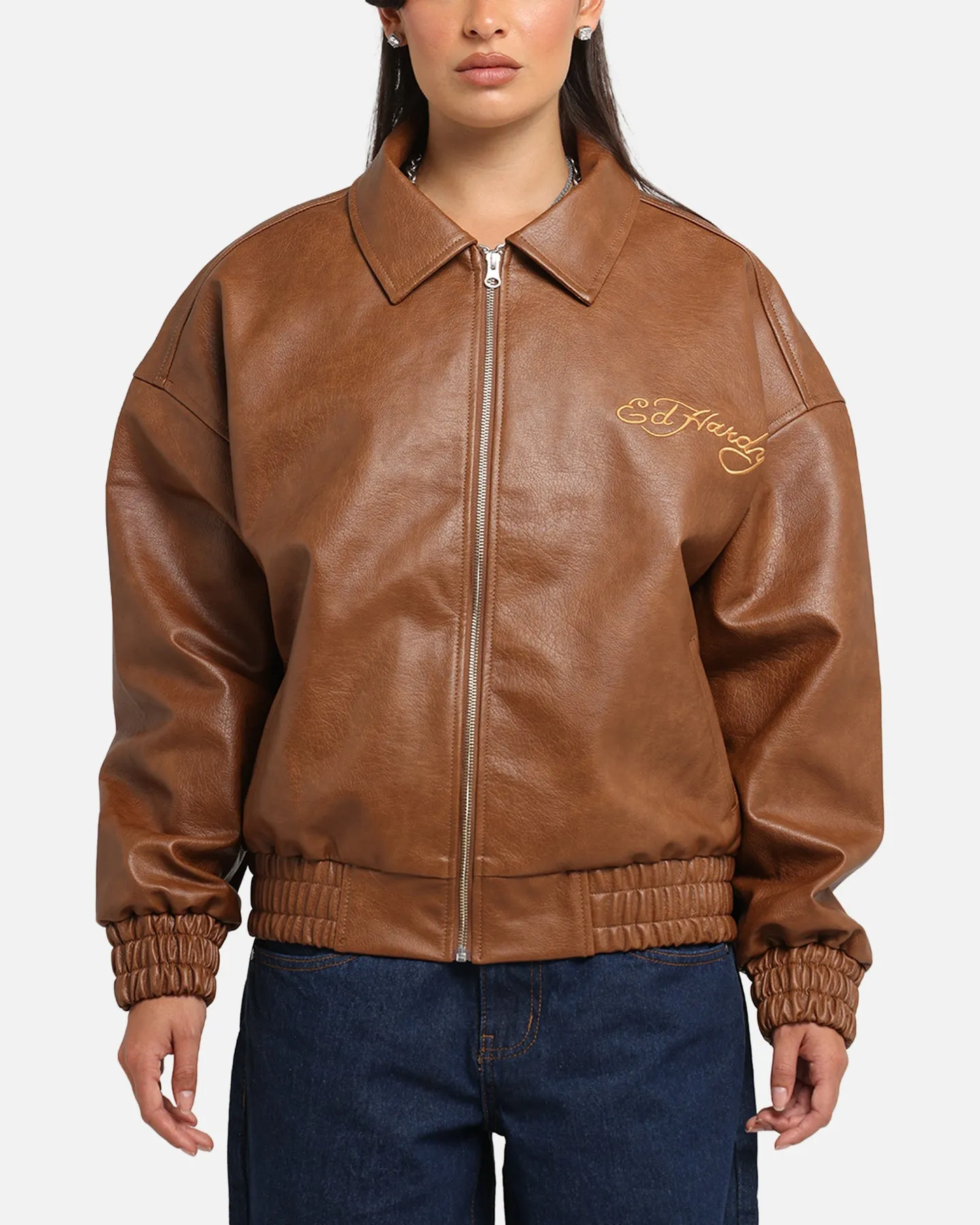 Ed Hardy Eagle Jacket Brown