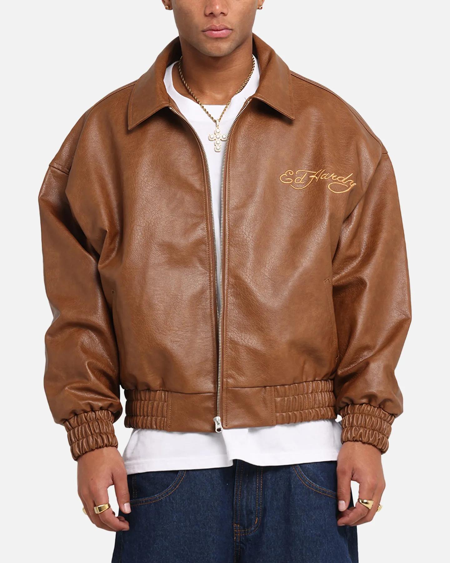 Ed Hardy Eagle Jacket Brown