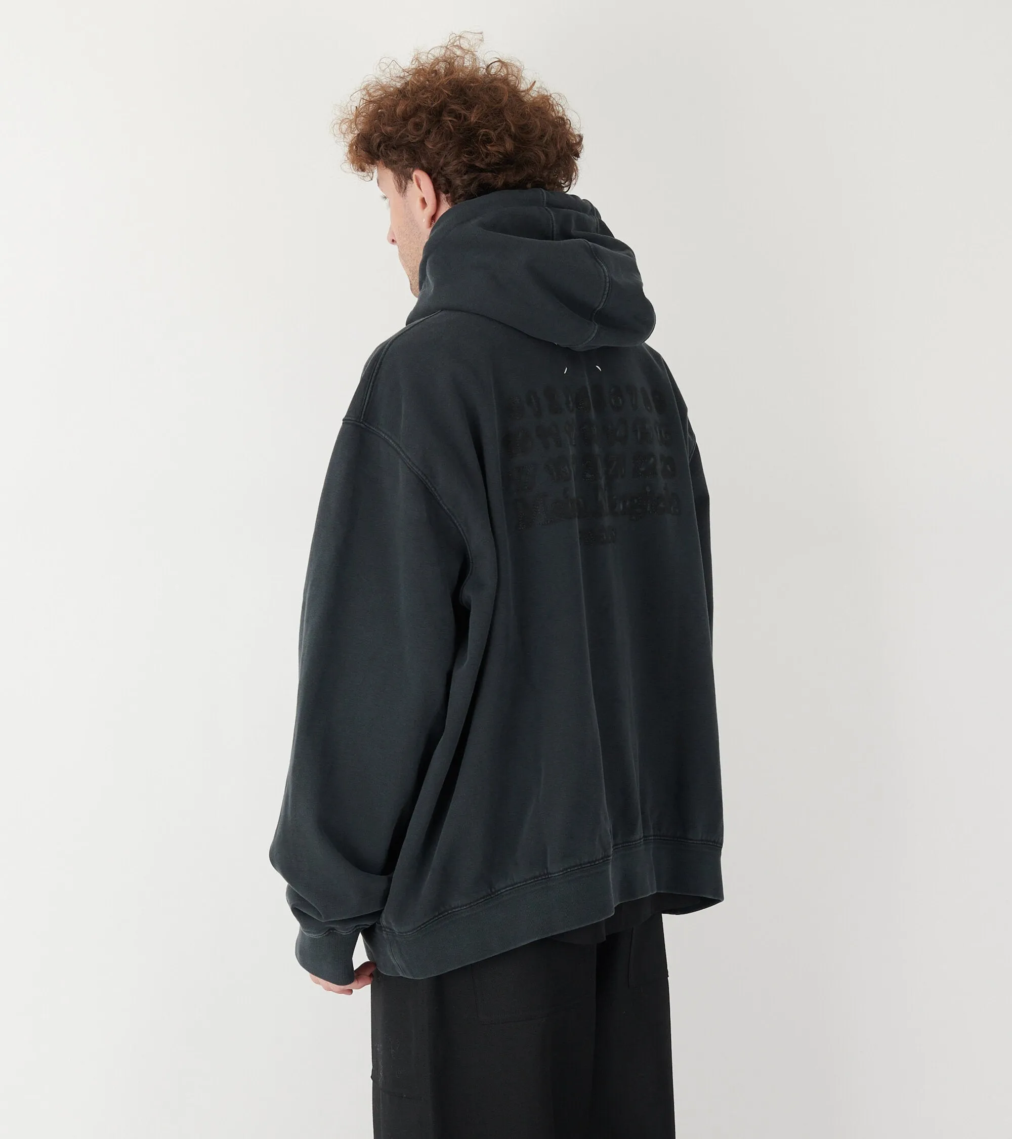 Embroidered Logo Hoodie Black