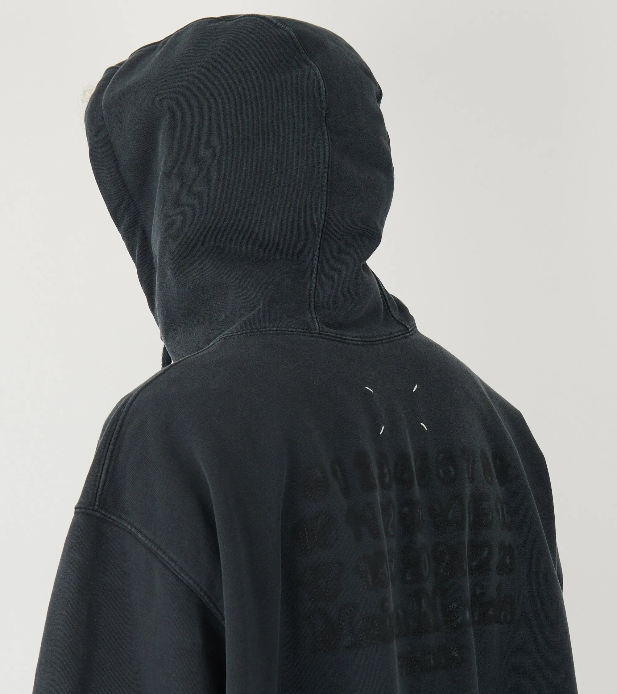 Embroidered Logo Hoodie Black