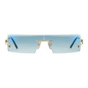 Empire Rimless Drill Mount 24KT Gold