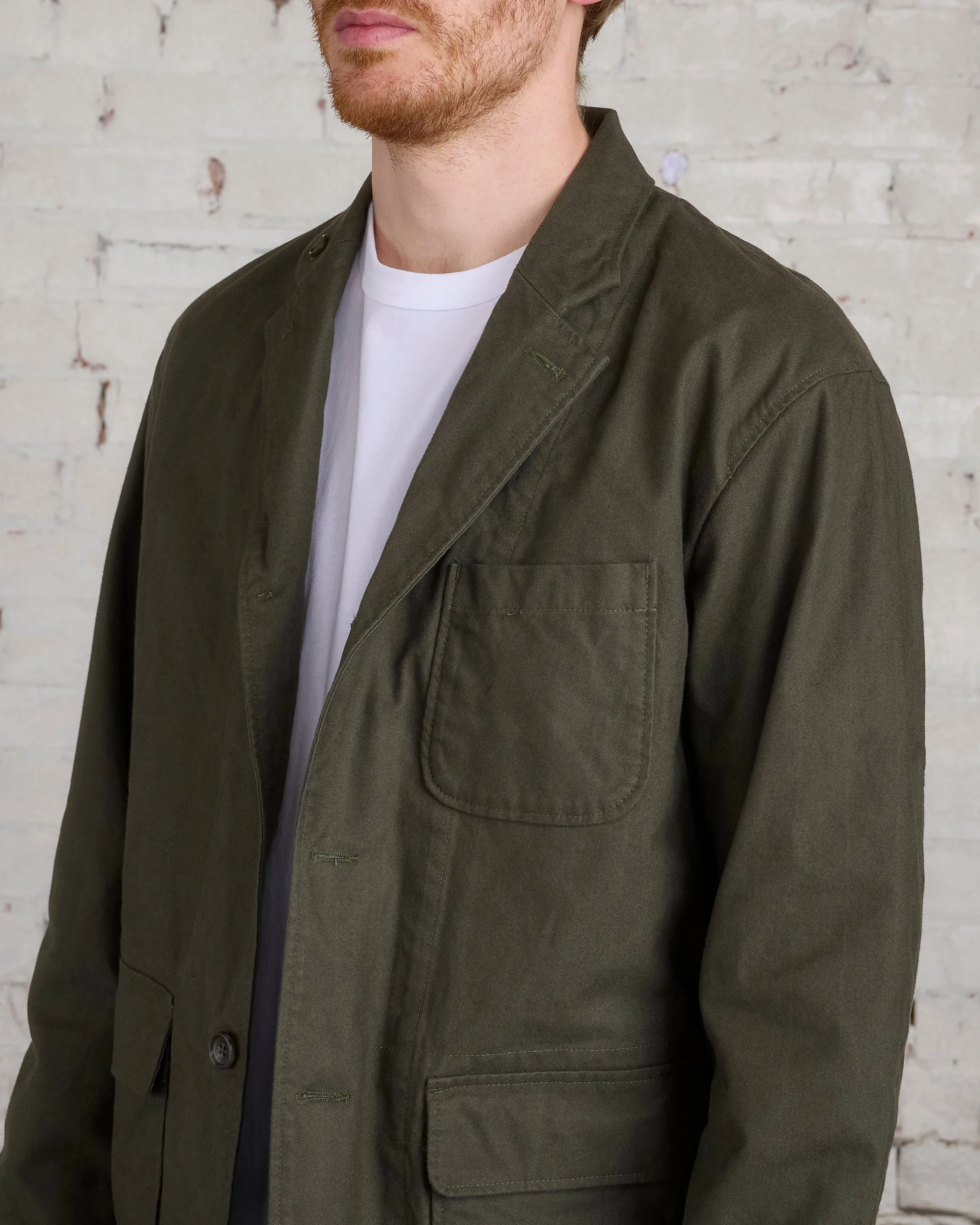Engineered Garments Loiter Jacket Cotton Brush HB Olive