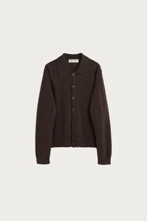 Evening Polo - Smokey Brown Fuzzy Alpaca