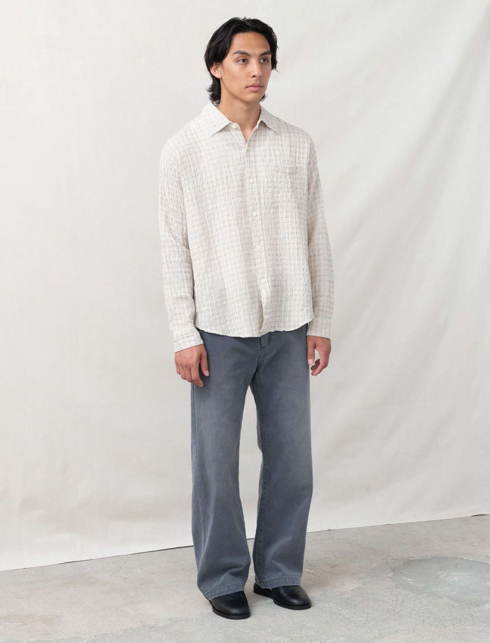 Executive Shirt (Beige Structure Check)