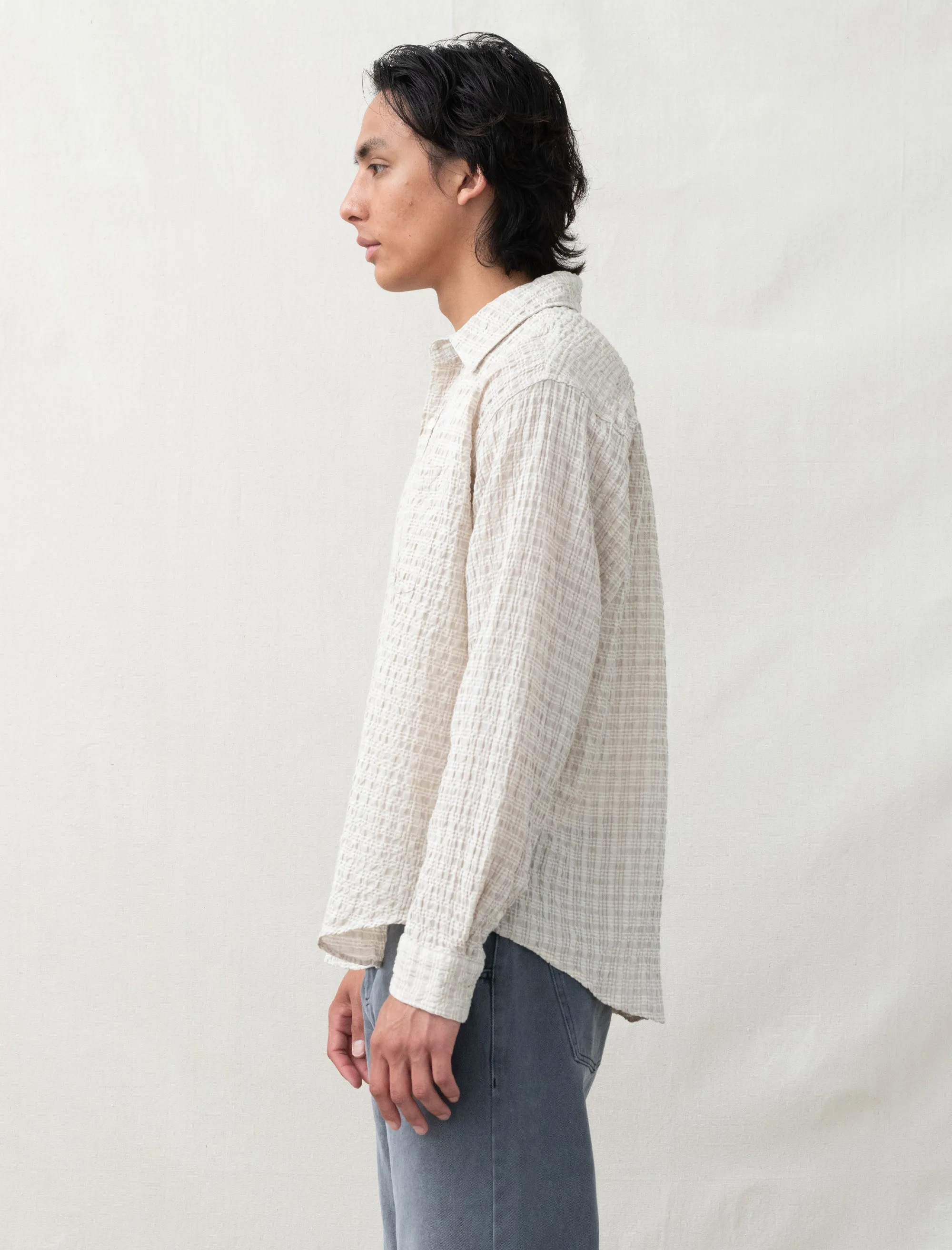 Executive Shirt (Beige Structure Check)