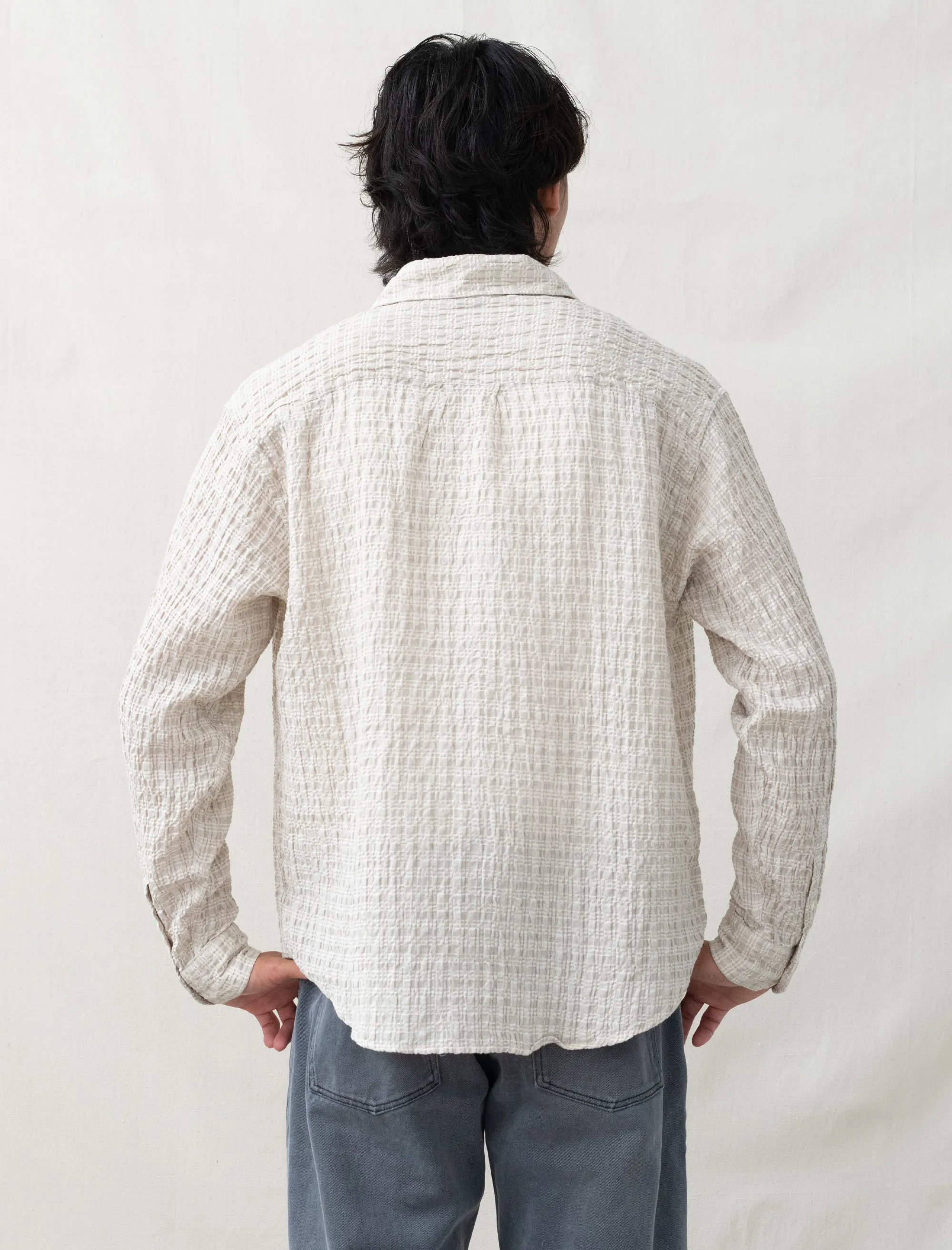 Executive Shirt (Beige Structure Check)