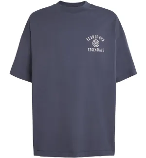 Fear of God Essentials University Crest Logo T-Shirt (Marine)