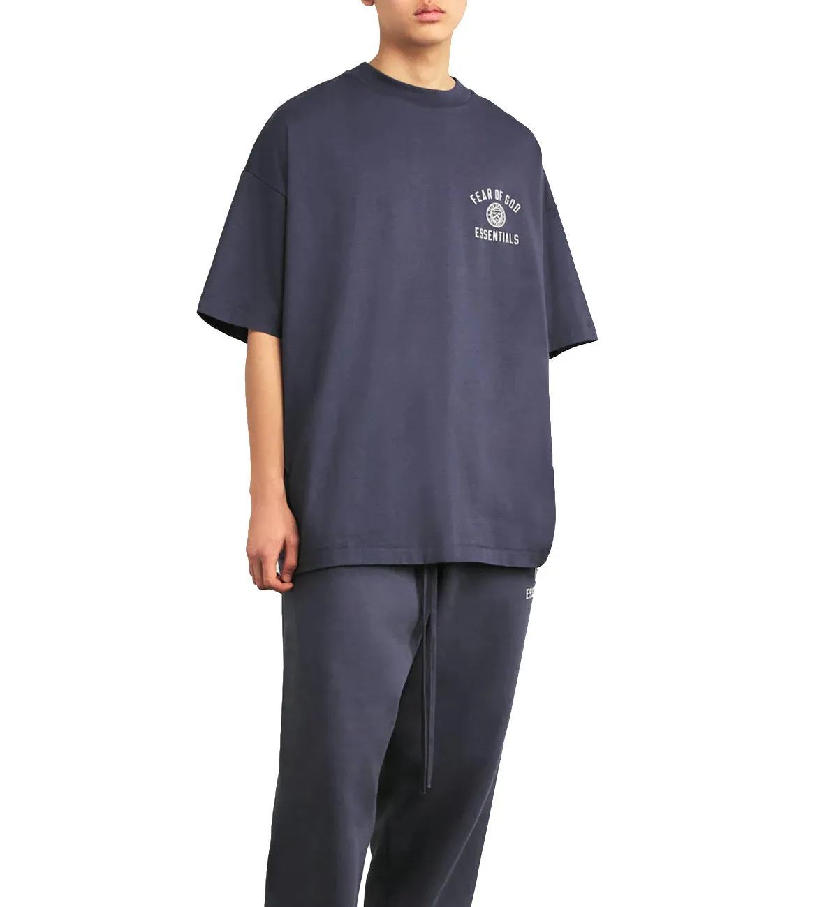 Fear of God Essentials University Crest Logo T-Shirt (Marine)