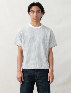 Jacquard Broken Stripe T-Shirt (Grey)