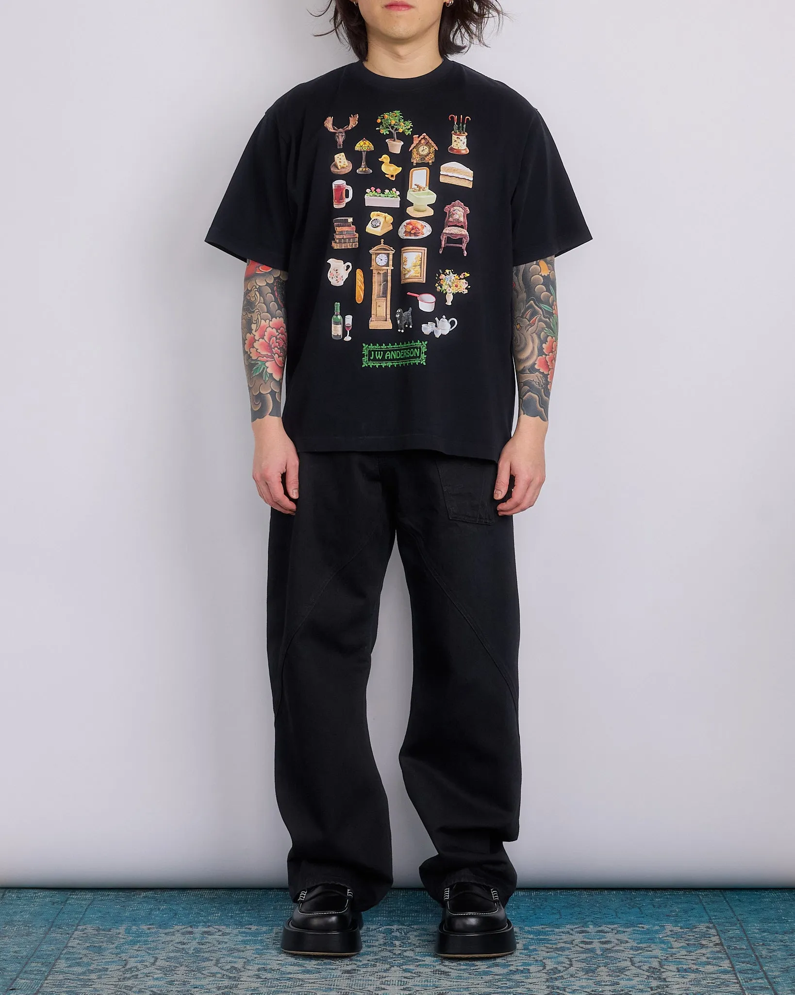 JW Anderson Diorama Printed T-Shirt Black