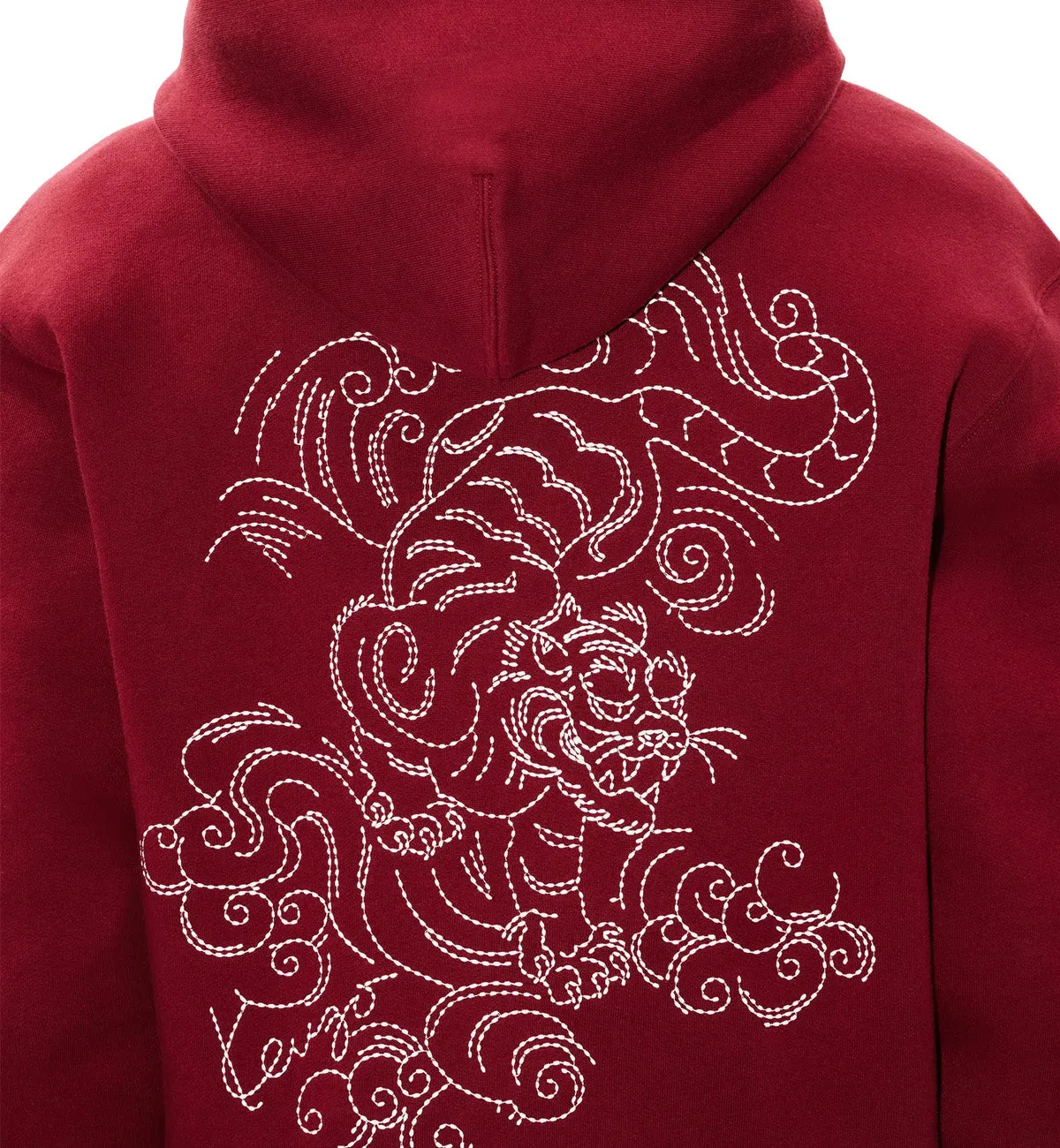 Kenzo Star Tiger Embroidered Hoodie (Bordeaux)