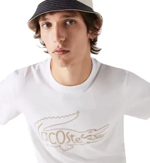 Lacoste Crocodile Embroidery T-Shirt (White)