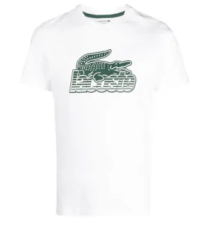Lacoste Crocodile Printed Logo T-Shirt (White)
