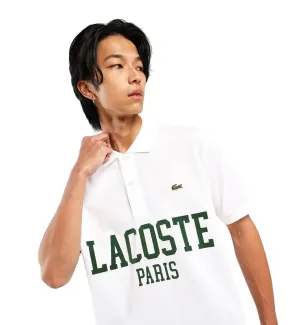 Lacoste Flocked Piqu Polo Shirt (White)