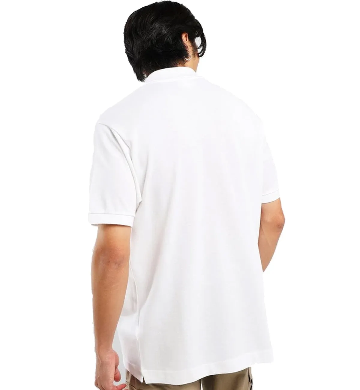 Lacoste Flocked Piqu Polo Shirt (White)