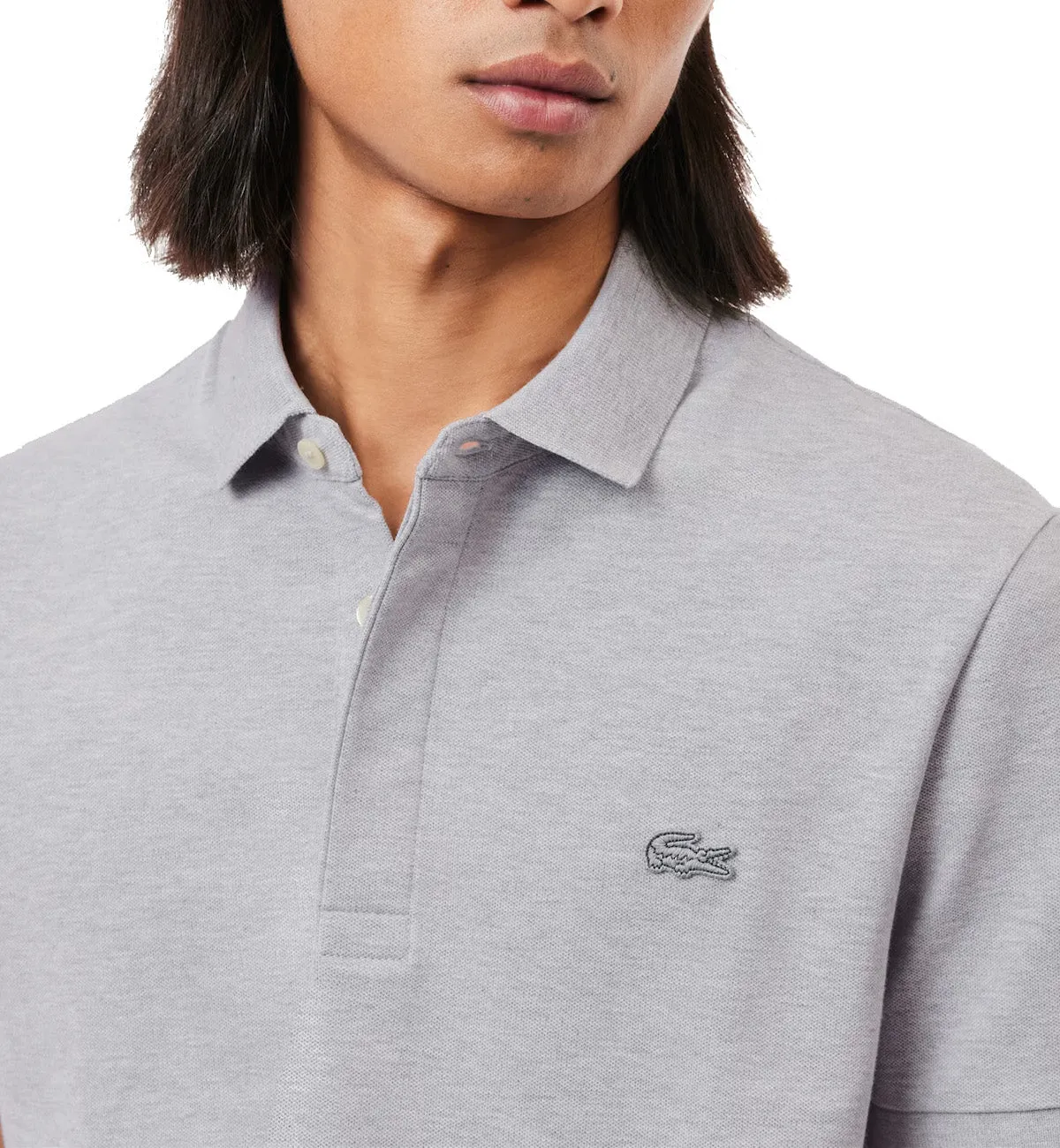Lacoste Regular Fit Piqu Polo Shirt (Grey)