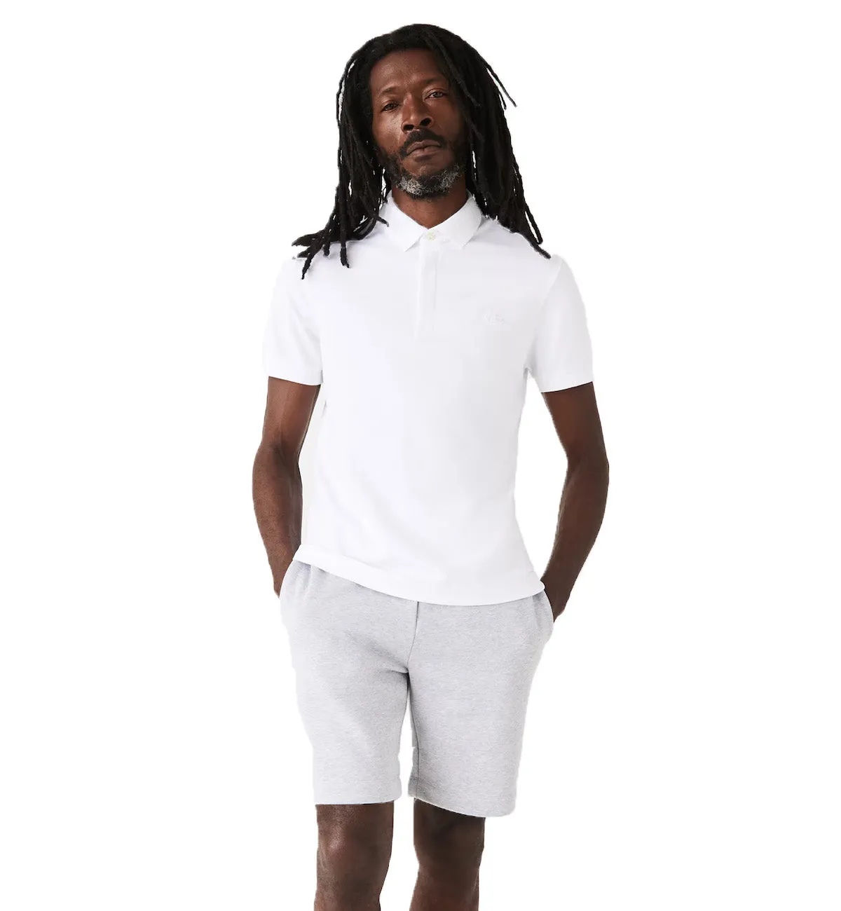 Lacoste Regular Fit Piqu Polo Shirt (White)