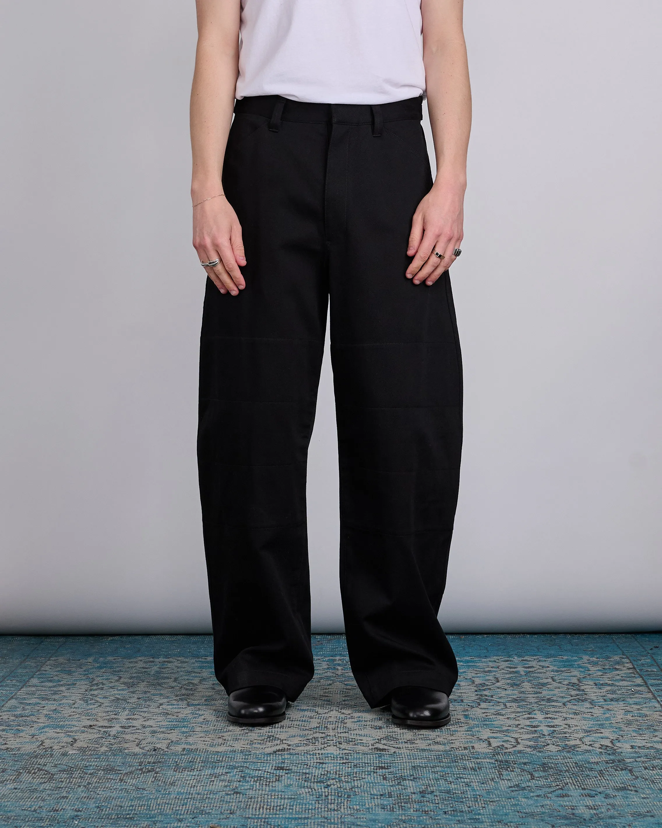 LEMAIRE Big Work Cotton Pant Black