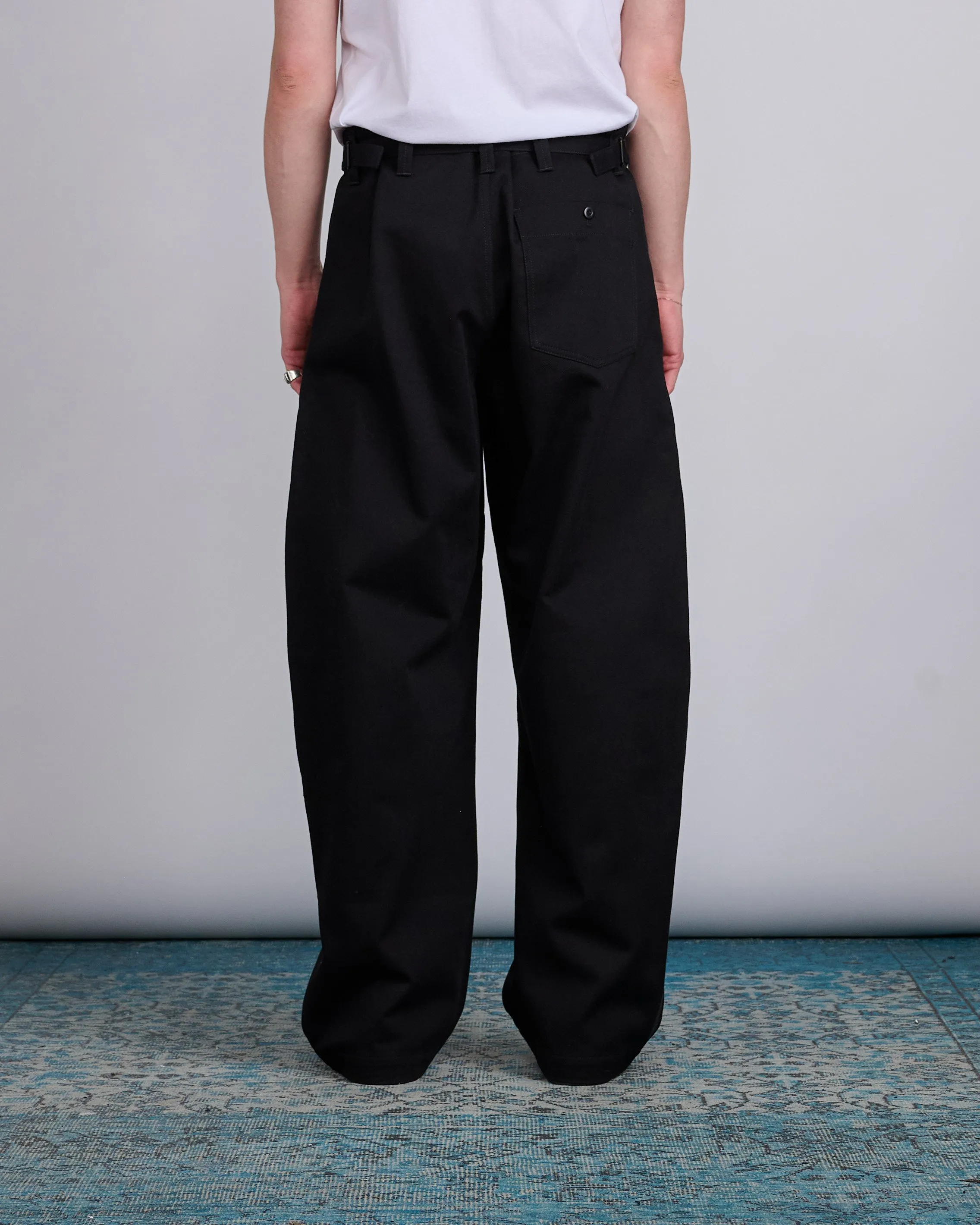 LEMAIRE Big Work Cotton Pant Black
