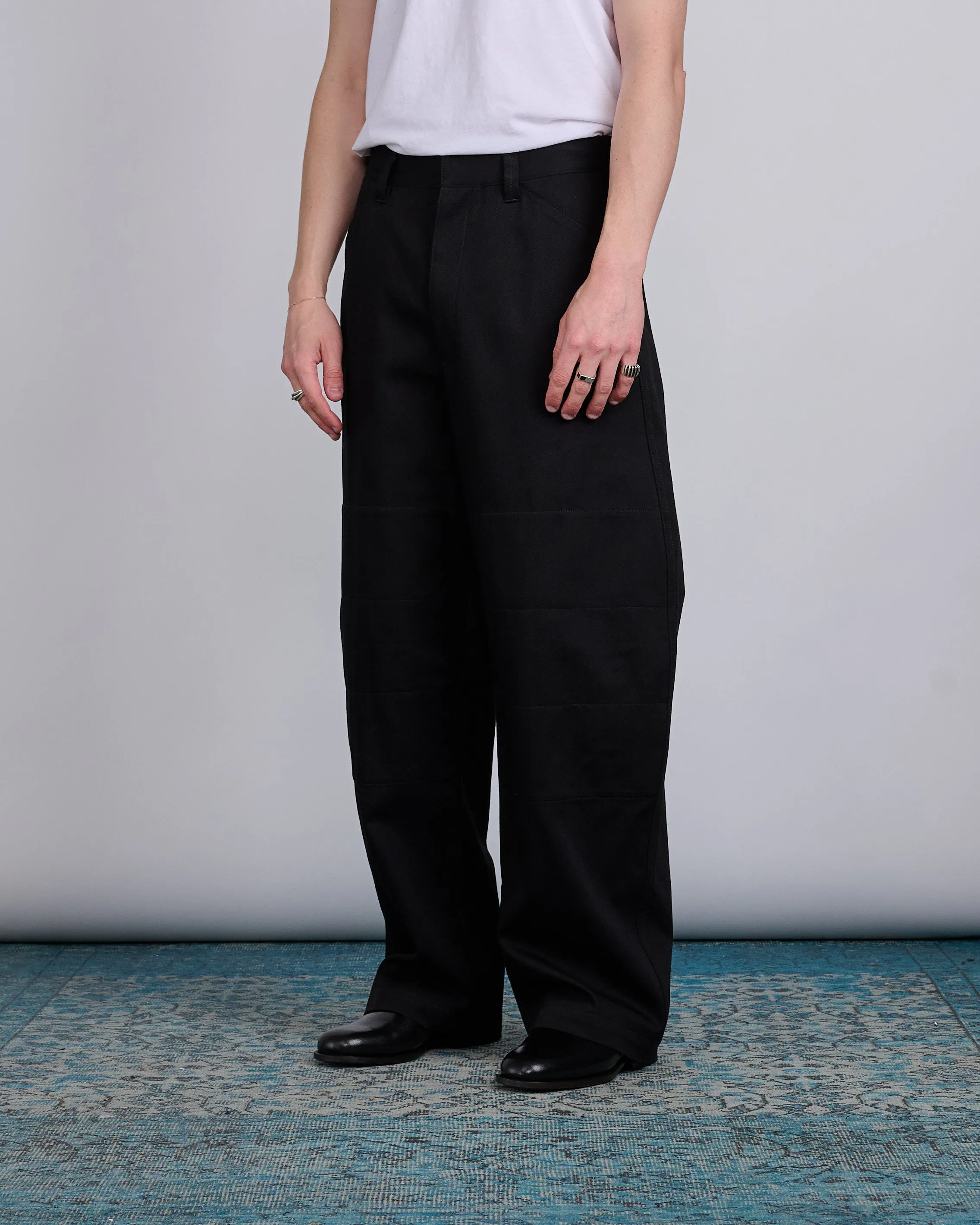 LEMAIRE Big Work Cotton Pant Black