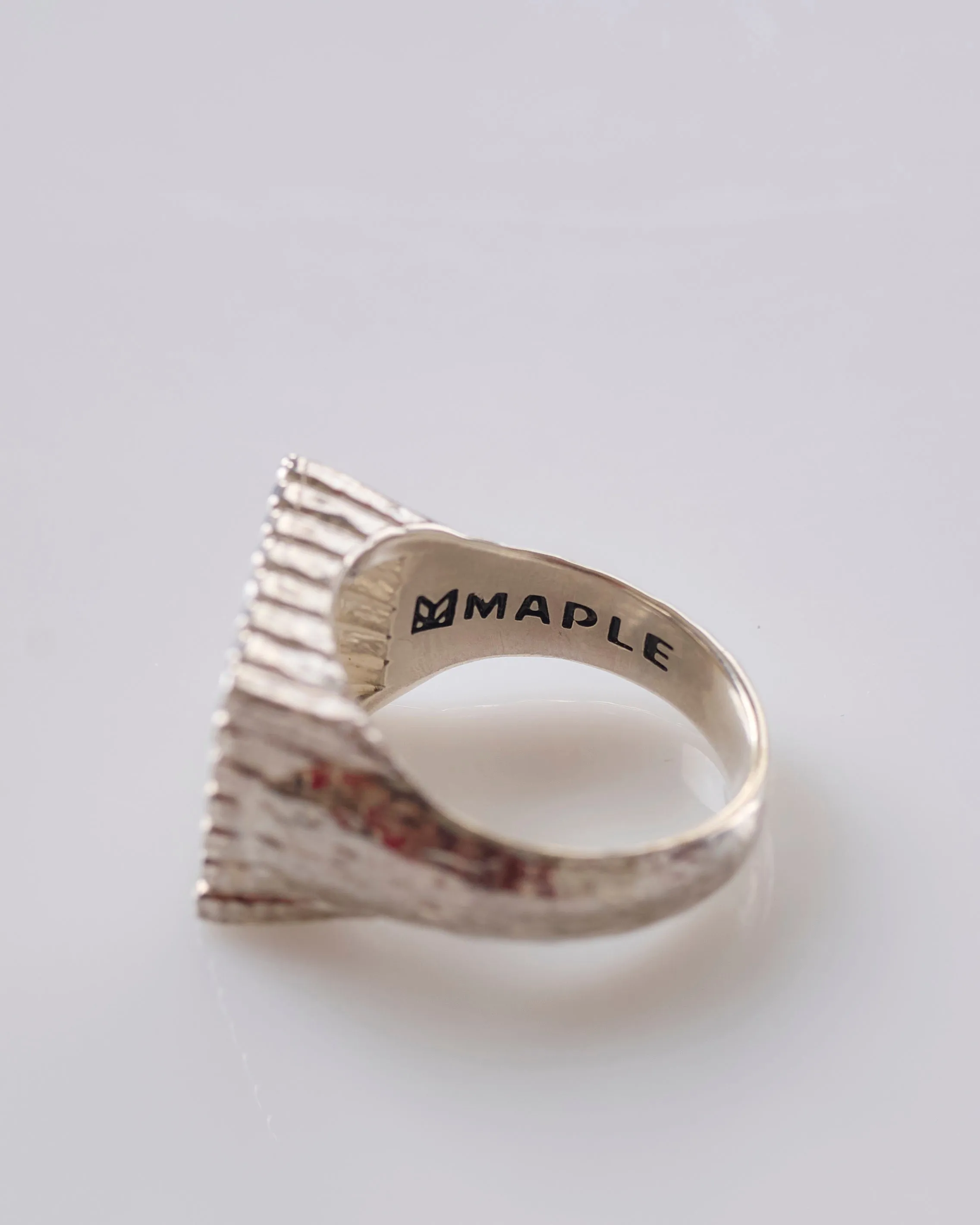 Maple Scorpio Signet Ring Silver 925 Zircon