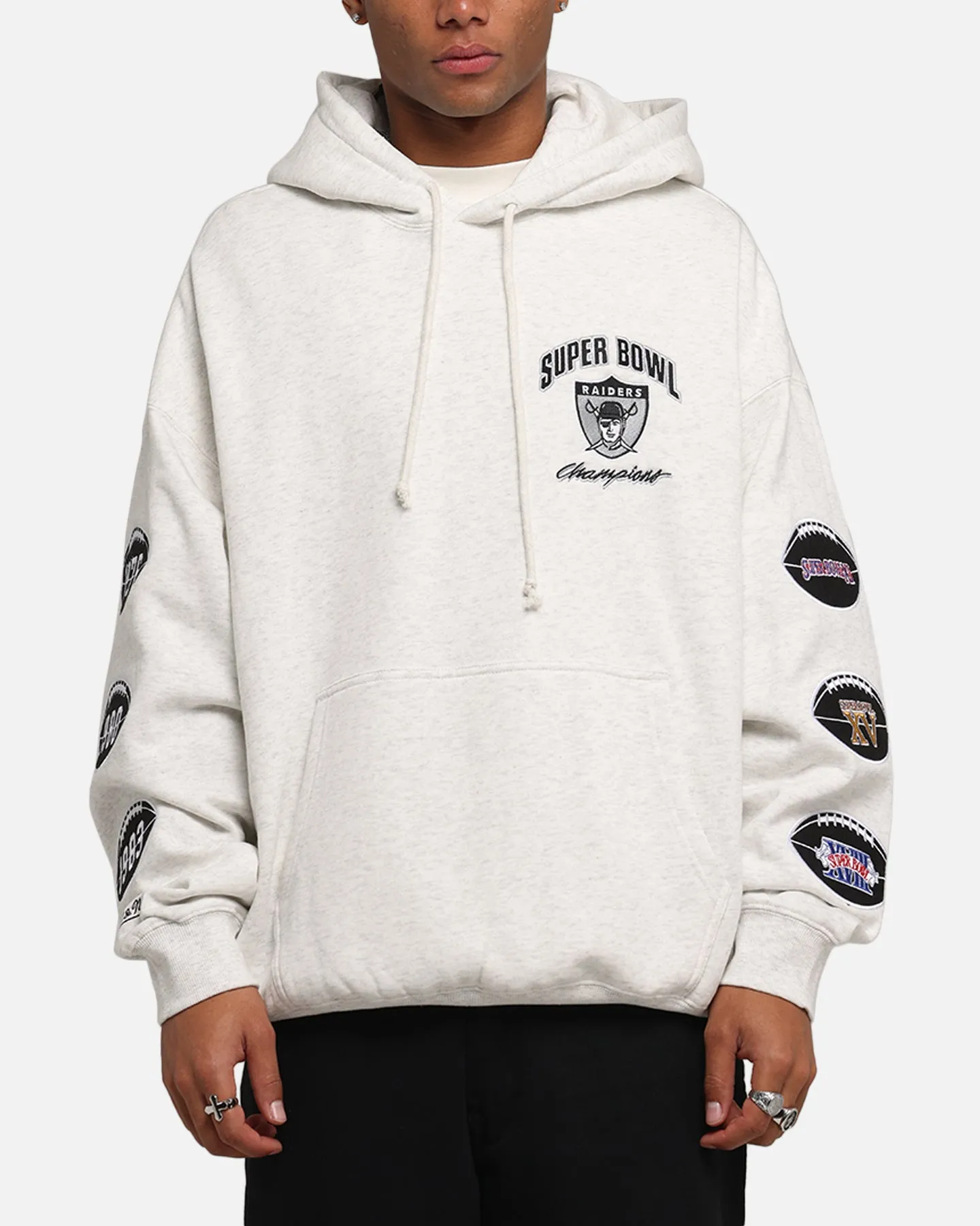 Mitchell & Ness Las Vegas Raiders National Champions Hoodie Silver Marle