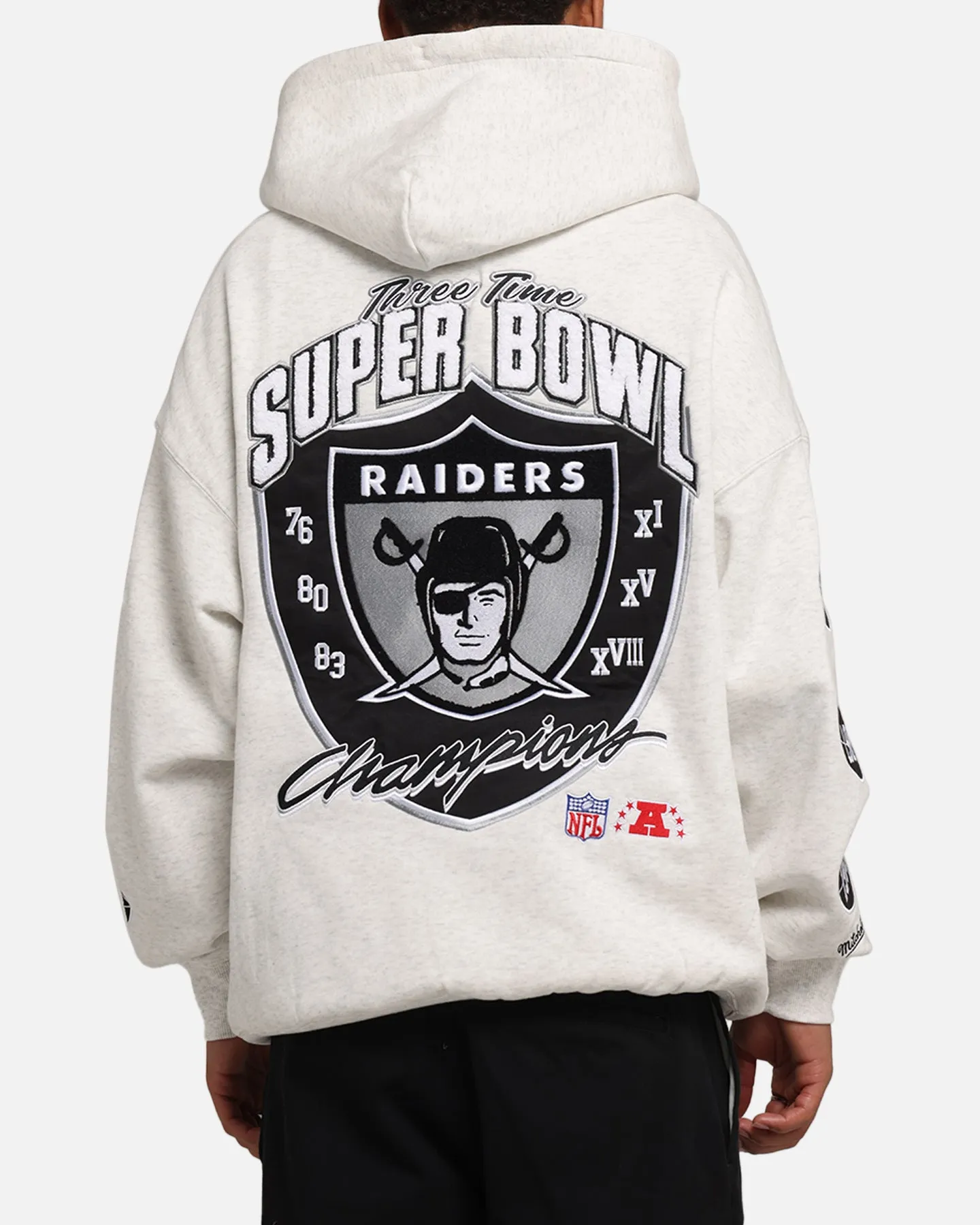 Mitchell & Ness Las Vegas Raiders National Champions Hoodie Silver Marle