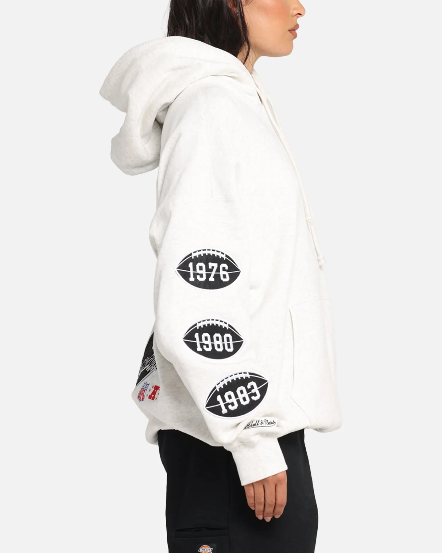 Mitchell & Ness Las Vegas Raiders National Champions Hoodie Silver Marle